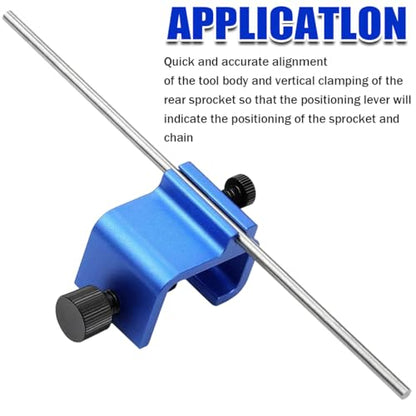 Bittwee Motorcycle Chain Alignment Tool, 08-0048 Quick Accurate Professional Alignment Tool Chain Maintenance Repair Parts Bagged, Universal for Motor Scooter Sprocket Sport Dirt Bike ATV
