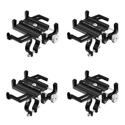 NineLeaf 4Pcs Bike Phone Mount Holder, Aluminum Motorcycle Phone Mount, Bicycle Handlebar Cell Phone Mount Rotatable for Exercise Bike Ebike Scooter Camera Friendly Suitable for 2.2"-3.7" Phones - color: 4PK