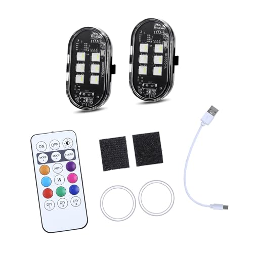 2/4 / 6 / 8pcs LED Warning Lights for Motorcycle Car Shockproof Design Light - color: 2 lights