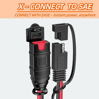 1FT SAE Extension Cable Compatible with NOCO Genius Smart Chargers, 14AWG Pure Copper X-Connect SAE Adapter, Motorcycle ATV UTV Car Battery Charger Harness