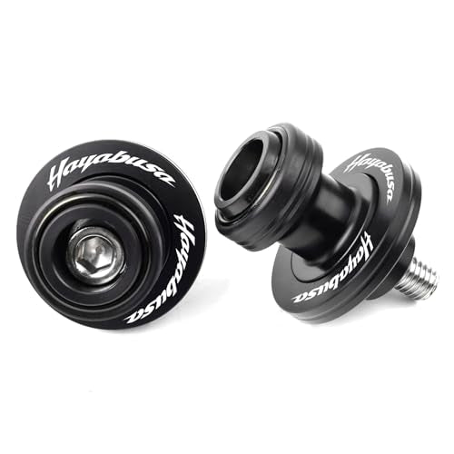Compatible With GSX 1300R 2026 HAYABUSA GSX1300R Gen 3 GSXR 1300 1999-2026 CNC Motorcycle Swingarm Spools Sliders Swing Arm Spools Screws (Black) - color: Black