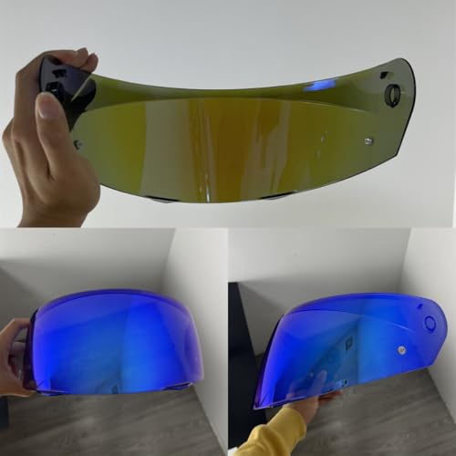 HJ-33 Helmet Visor For i90.Replacement Motorcycle Helmet Shield Compatible with HJC i90 (Revo Deep Blue) - color: Revo Deep Blue