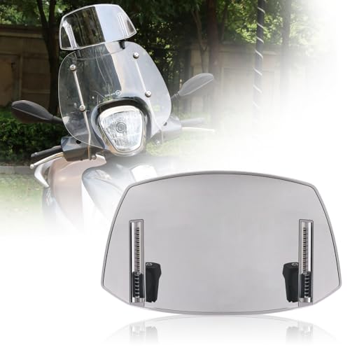 PACEWALKER Universal Motorcycle Windshield Extension Motorcycle Wind Deflector Fit for Kawasaki Honda Suzuki Yamaha Harley Most Motorcycle Scooter Dirt Bikes (Brown)