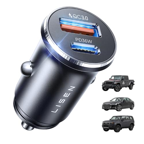 LISEN 69W Mini Cigarette Lighter Adapter Car Charger USB C Fast Charging, 12V Cigarette Lighter USB Car Charger Fast Charging Adapter, for iPhone 17 Pro Max 16 15 14 13 12 Plus Mini, Samsung S26 S25 - color: Black, size: 1 Pack
