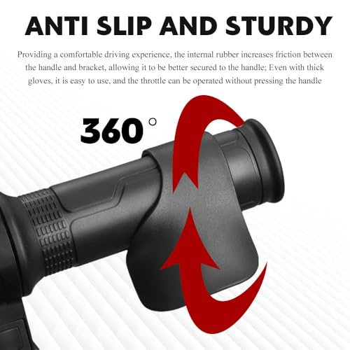 Motorcycle Throttle Assist, Cruise Control Grip Handlebar Black, Motorcycle Handlebar Throttle Long-Distance Supplies, Universal Cruise Control Assist Mounted Rocker Stopper Fit Street Bikes
