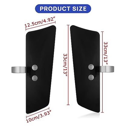 Leg Wind Deflector, PSLER Motorcycle Front Fork Wind Deflectors with Brackets for VT1100C2 Shadow Sabre, VN1500D Vulcan Classic, VL1500 Boulevard, XV1600 Road Star Classic, Black