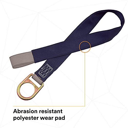 3M DBI-SALA 2100050 Concrete Anchor Strap with D-ring at one end, web loop at other end, 42 inch, Blue/Grey