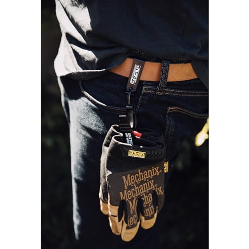 Mechanix Wear: Belt Glove Clips – Nonconductive Material, Detachable, Anti-Snap Design for Safety, Glove Clips for Construction, Electrical, Tactical, and Utility Work (Black) - color: Black