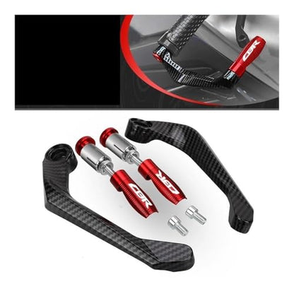 Clutch Lever Guards for CBR250R CBR300R CBR300RR CBR500R CBR600 CBR600F Motorcycle Handlebar Brake Clutch Lever Hand Guard Protector Handguard - color: Silver With logo