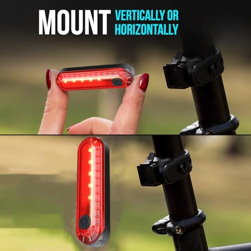 Bike Tail Light, Bicycle Rear Lights USB-C Rechargeable LED Cycling Safety Flashlight with 4 Light Mode for Road Mountain Night Riding & Adults Men Women - color: 4 PACK