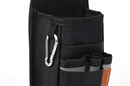 VIDAR TOOLS Small Tool Pouch with Belt Clip,Tool Belt Pouches,Electrician Tool Pouch.Mini Organizer Pocket Attachment for Tool Belt,5 Pockets and Heavy-Duty Metal Belt Clip Attachment.… - style: 5 IN