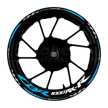 CBR 17 inch Wheel Rim Stickers Decals Tape Compatible with CBR1000RR-R 2004-2025 Motorcycle Reflective Rim Tapes Sticker Stripe (Sky Blue) - color: Sky Blue