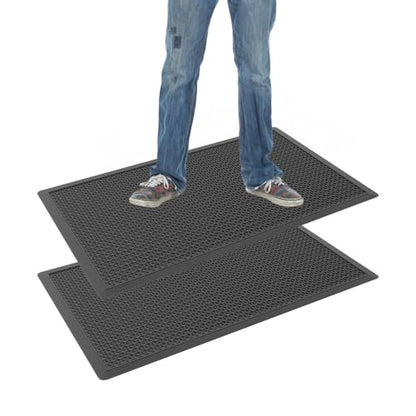 60"×36" Heavy Duty Commercial Rubber Mat,Non-Slip, Grease Resistant Bubble Anti Fatigue Mat Use for Commercial Kitchen, Ramp, Pool, Restaurant, Garage(2 PCS) - size: 60"×36"-2PCS(Scraper Mat)