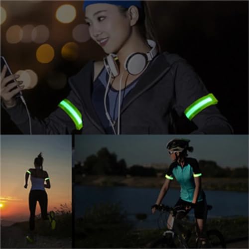 Reflective Bands 8pcs Adjustable Reflective Safety Belt for Night Running Lightweight & Sturdy for Sports Outdoor 5cm Width for Cycling Running
