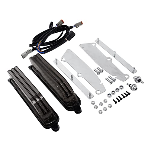 HR3 Run/Brake/Turn LED Light for Rear Fender Fascia Fit for 2014-2024 Harley Touring Road King FLHR Road Glide FLTRX Street Glide FLHX Ultra Limited FLHTK Electra Glide Standard (Smoke Lens)