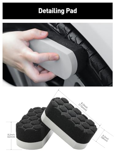 Fantasticlean 6PCS Car Wheel Brush Kit, Tire Brush for Cleaning Tires, Soft Rim Brush, Bendable Wheel Cleaner Brush, Double-Ended Detailing Brush, Applicator Pads, Wheel Brushes for Cleaning Wheels - size: 6PCS-WDK001