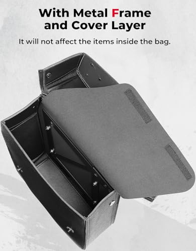 KEMIMOTO Motorcycle Saddlebags with Tail lights Moving Backwards 32L Leather Saddle Bags Motorcycles Compatible with Sportster 883