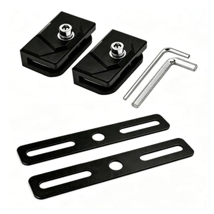 LED Light Bar Mounting Brackets A Pillar Ditch Light Bracket Extensions | Steel Cowl Pod Light Mounting Brackets No Drilling Universal Hood Light Mounting Brackets Adjustable Aluminum Alloy - color: Hood Mount + 2PCS Ditch Light Bracket Extensions