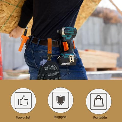 KUNN Leather Glove Clips for Work Glove Holders Heavy Duty Glove Belt Bronze Clip for Construction - color: Brown
