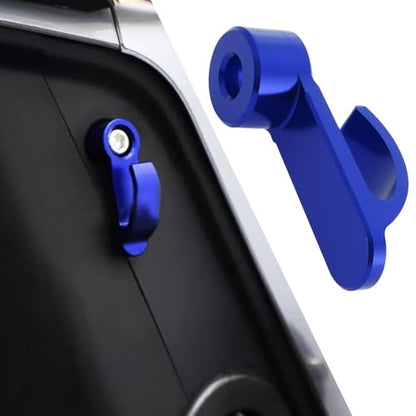 2Pcs Motorcycle Handlebar Hook CNC Aluminium Helmet Hook Suitable for Motorcycle Helmets Gloves Cups(Blue) - color: Blue