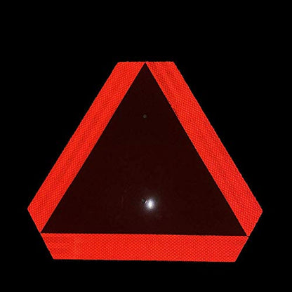 Slow Moving Vehicle Sign, Farm Triangle Safety Sign, Aluminum 14"x16" Engineering Grade Reflective for Golf Cart - style: 1-Pack Aluminum