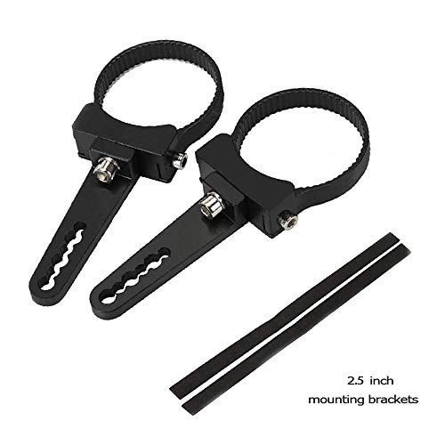 Tube Clamps Mounting Brackets for LED Bar Work Lights Fog Lights - Fit 2.5" Bull Bar, 2pcs - size: 2.5"