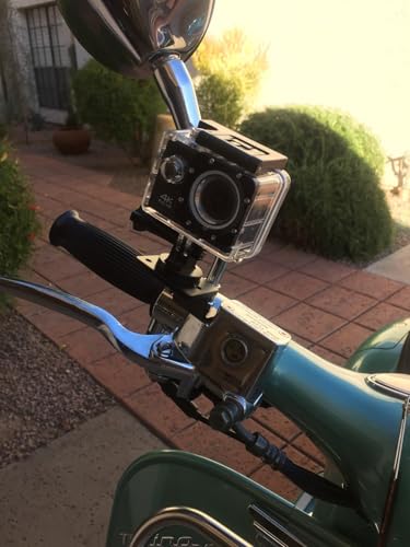 Aluminum Motorcycle Mirror Mount 360 Degree Rotation for GoPro Hero, DJI Osmo, Insta360, AKASO Action Cameras, Motorcycle Camera Mount