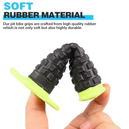 7/8" Dirt Bike Grip Rubber Anti-Slip Universal Motorcycle Grips Handlebar Racing Grip for Motocross Mini Bike Surron Light Bee x Grips KLX110 YZ450F XR50 CRF80 Motocross Grips - color: Yellow