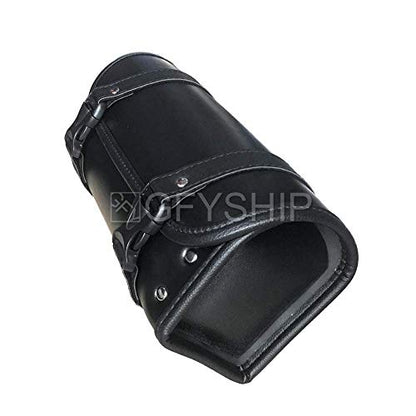 Motorcycle Fork Bag Waterproof Motorbike Tool Bag Handlebar Bag PU Leather Saddlebag Front Rear Storage Tool Pouch