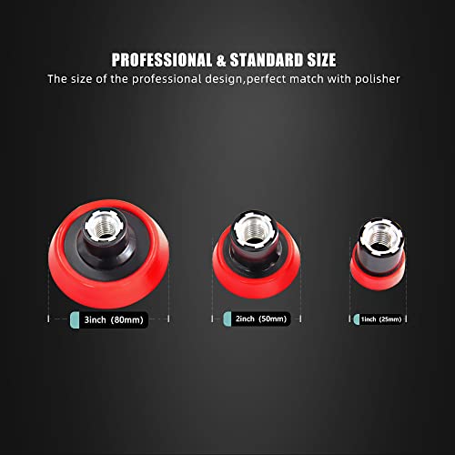 SPTA 29pcs Drill Buffing Pad Detail Polishing Pad Mix Size Kit with 5/8-11 Thread Backing pad & Adapters for Car Sanding, Polishing, Waxing (32Pcs Mini Detail Polishing Sets) - color: 32pcs
