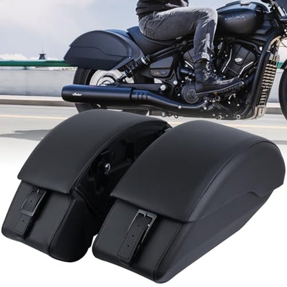 Motorcycle Saddlebag Side Pocket luggage Fits for Indian Scout Sixty ABS 2015-2023 Model Black - color: Black
