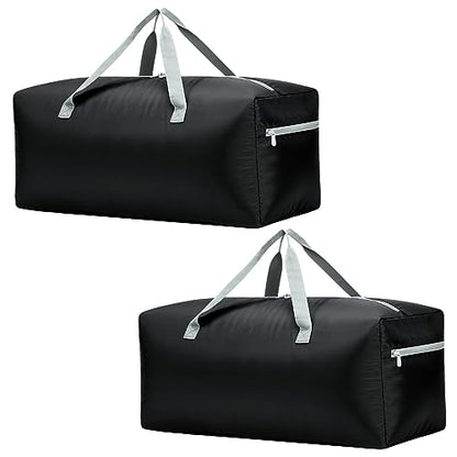 iFARADAY 2 Packs Foldable Duffel Bag 30" / 75L Lightweight with Water Rresistant for Travel - color: Black-75L-2 Pack