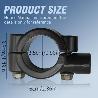 1" 25mm Mirror Thread Motorcycle Handle Bar 10mm Mirror Thread Mount Holder Clamp Adaptor Black - size: 1" Handlebar 10mm Thread