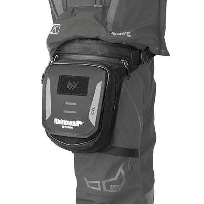 Rhinowalk Motorcycle Fuel Tank Bag,Motorbike Tank Bag with Mobile Phone Pocket, Thigh bag,Leg Waist Chest Pouch,2.4L Backpack Motor Cycle Accessories - style: Without Magnetic