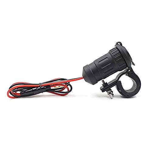 MMOBIEL Universal Waterproof Motorcycle Cigarette Lighter 12V-24V 240W Power Plug Socket incl 60cm Wiring Connection Kit