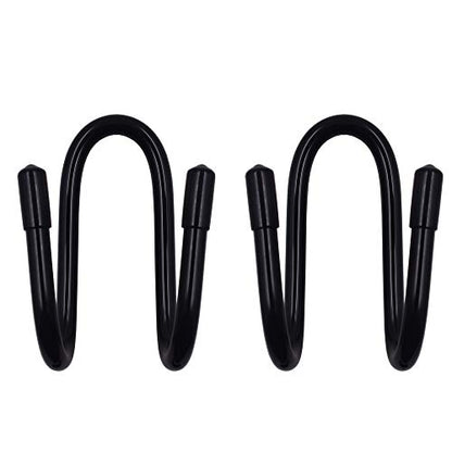 YYST Flexible Over The Seat Hard Hat Rack Holder Back Seat Hanger Headrest Hanger Headrest Hook (Black X 2 Pack) - color: Black X 2 Pack