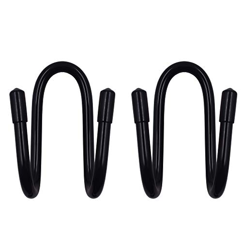 YYST Flexible Over The Seat Hard Hat Rack Holder Back Seat Hanger Headrest Hanger Headrest Hook (Black X 2 Pack) - color: Black X 2 Pack