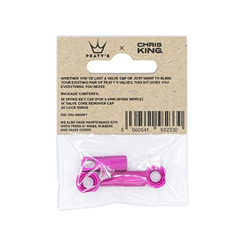 Peaty's x Chris King MK2 Tubeless Valve Accessory Kit by Peaty's - color: Matte Punch