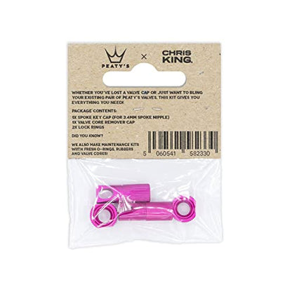 Peaty's x Chris King MK2 Tubeless Valve Accessory Kit by Peaty's - color: Matte Punch