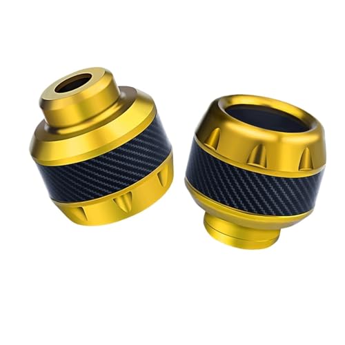 2PCS Burning Titanium Motorcycle Frame Slider Aluminum Front Fork Cup Falling Crush Protector Carbon Fiber for Motorbike Scooter(C-5) - color: C-5