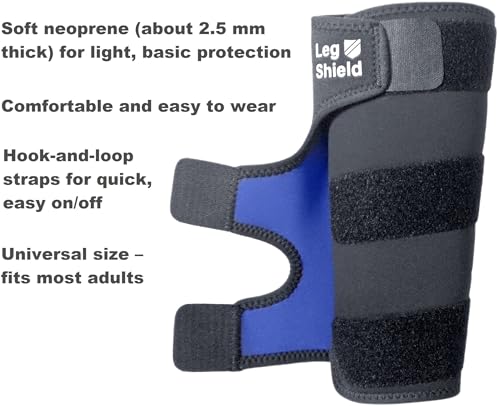 Leg Gaiters with Hook and Loop Straps – Soft Neoprene, Basic Lower-Leg Protection for Yard Work, Mountain Biking, Outdoor Use, and General Shin/Calf Protection (Pair)