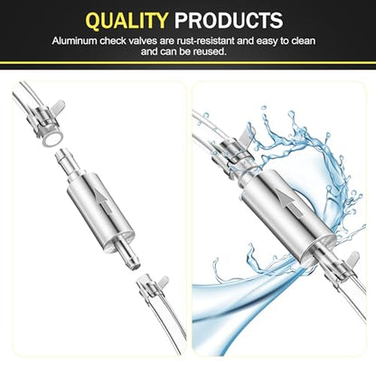 Meonum 4 Pack Brake Bleeder Hose, Motorcycle Brake Bleeder Kit with Nozzle Cap & Clamp, One Way Check Valve Tube Bleeding Tools for Hydraulic System Bleeding, Car Clutch Fluid Replacement Hose