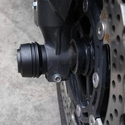 Compatible with ZX-6 ZX6R 2010-2024 2025 2026 Motorcycle Front Wheel Axle Crash Protector Pad Rear Swingarm Spools Slider Stand Accessories (Black) - color: Black
