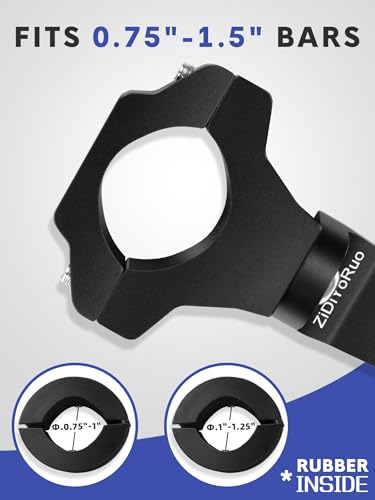 ZIDIYORUO Light Bar Mount for ATV- 360° Solid Aluminum Alloy Bracket for Fog LED and Driving Lights. Fits 0.75"-1.5" Bars, Set of 2pcs, ATV Motorcycle Light Bar Mount Bracket Tube Clamp