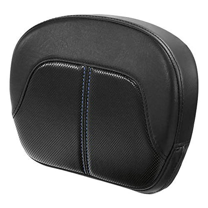 C.C. RIDER Passenger Sissy Bar Backrest Pad - C.C. RIDER Meridian Detachable Fit for Harley Touring Road King Street Glide Electra Glide Road Glide 1994-2021 Softail 2018-2022 - color: Blue Stitching, size: Style F
