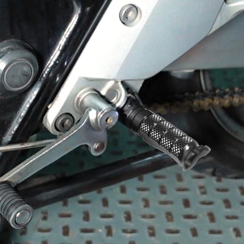 MCMOTOPARTS R-FIGHT Front Rider Footpeg Footpegs Foot Pegs Footrests Black Compatible with ER-6F 2006-2008 06 07 08 - color: Black, size: Standard (No Extension)