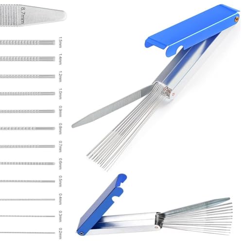 Carburetor Cleaning Kit,Stainless Steel Torch Tip Cleaner Set,Includes 1 Single Head Brush 10 Needles 5 Brushes 1 Case,for Motorcycle ATV Chainsaw & Welder Professional