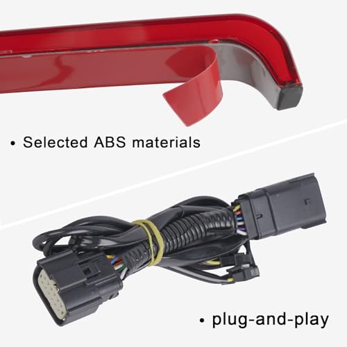 Motorcycle Tracer Saddlebag Turn Signals LED Light, Brake Light with Amber Flow Light for Harley CVO Street Glide Road Glide FLTRXSE 2024-2025 FLHX, ABS Plastic, Red