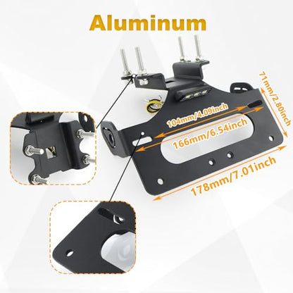 Fender Eliminator Fit for MT-07 21-24 / YZF R7 21-26 License Plate Holder with LED Light Tail Tidy Fit with Aftermarket/OEM Turn Signals