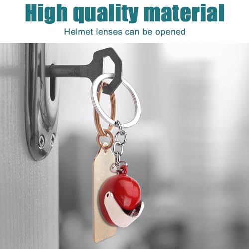 Car Parts Model Key Chains, Lovers Key Chain Set, Metal Parts Keyring, Universal Motorcycle Helmet Key Holder (K5-Red) - color: K5-red